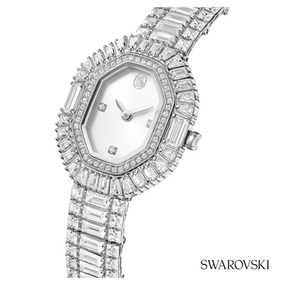 Matrix octagon watch, Baguette cut, Metal bracelet