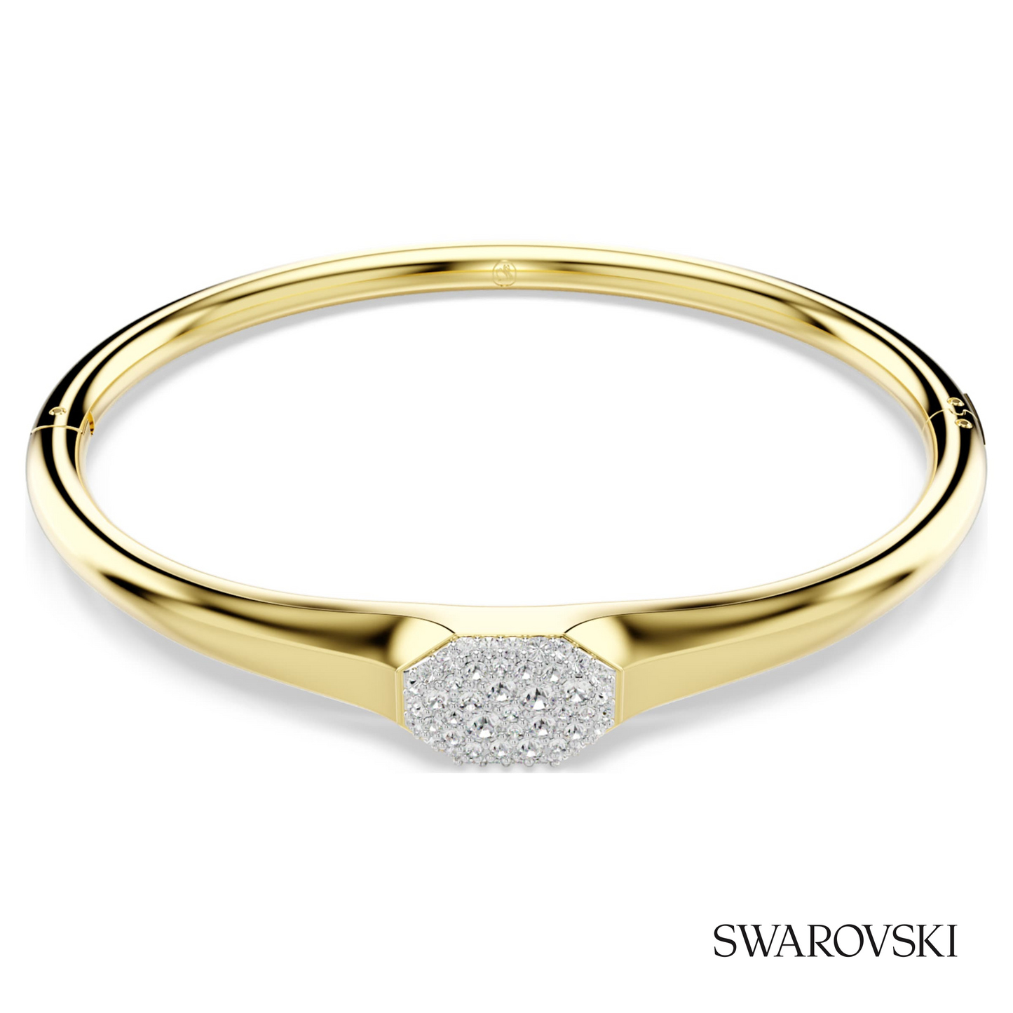 Swarovski Dextera bangle, Round cut, White, 18K gold finish – item 5724597 image 5