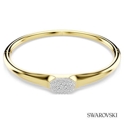 Swarovski Dextera bangle, Round cut, White, 18K gold finish – item 5724597 image 5