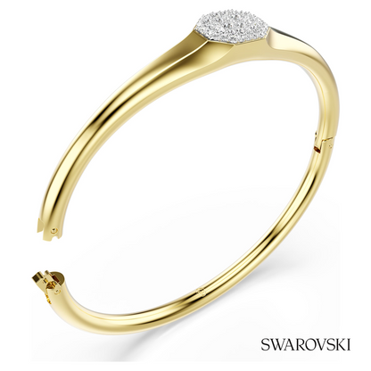 Swarovski Dextera bangle, Round cut, White, 18K gold finish – item 5724597 image 3