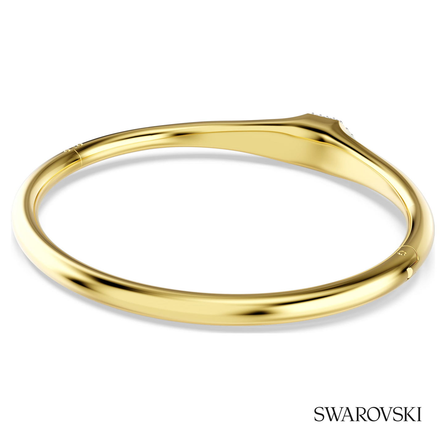 Swarovski Dextera bangle, Round cut, White, 18K gold finish – item 5724597 image 4