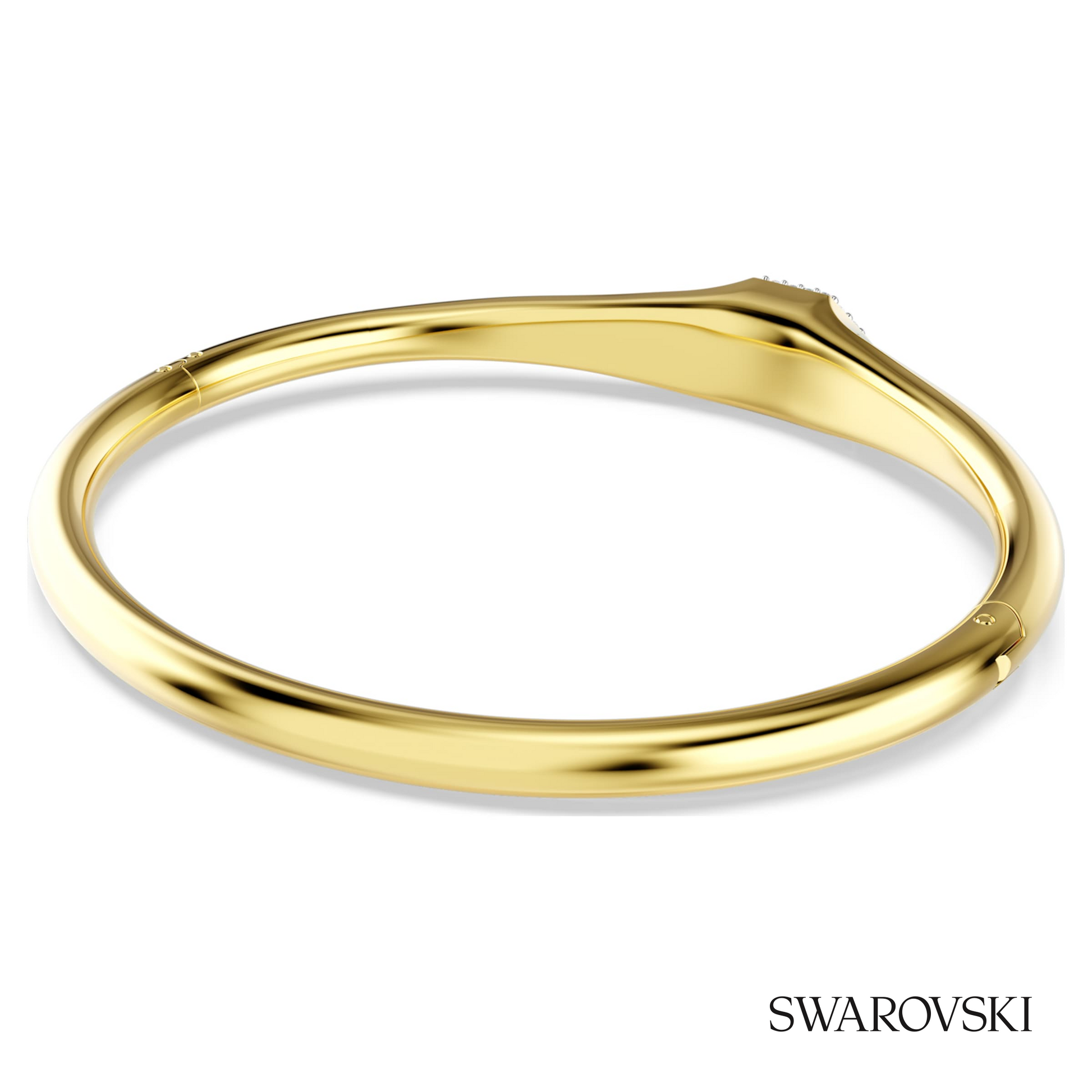 Swarovski Dextera bangle, Round cut, White, 18K gold finish – item 5724597 image 4