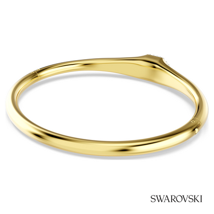 Swarovski Dextera bangle, Round cut, White, 18K gold finish – item 5724597 image 4