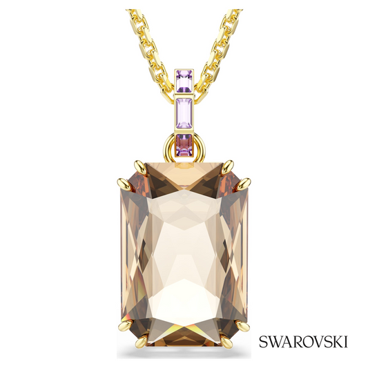 Millenia pendant, Octagon cut, Caramel, 18K gold finish – item 5725752