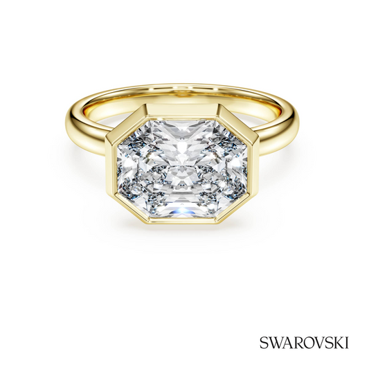 Octagon bezel ring, Lab-grown diamonds 3.0 ct tw, Octagon shape, 14K yellow gold – item 5726513