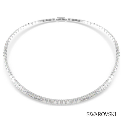 Swarovski Matrix necklace, Baguette cut, White, Rhodium – item 5727111 image 5