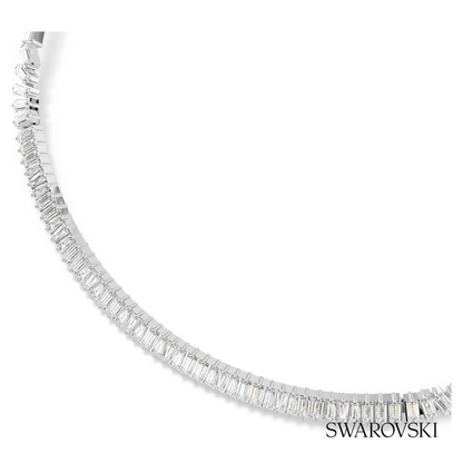 Swarovski Matrix necklace, Baguette cut, White, Rhodium – item 5727111 image 2