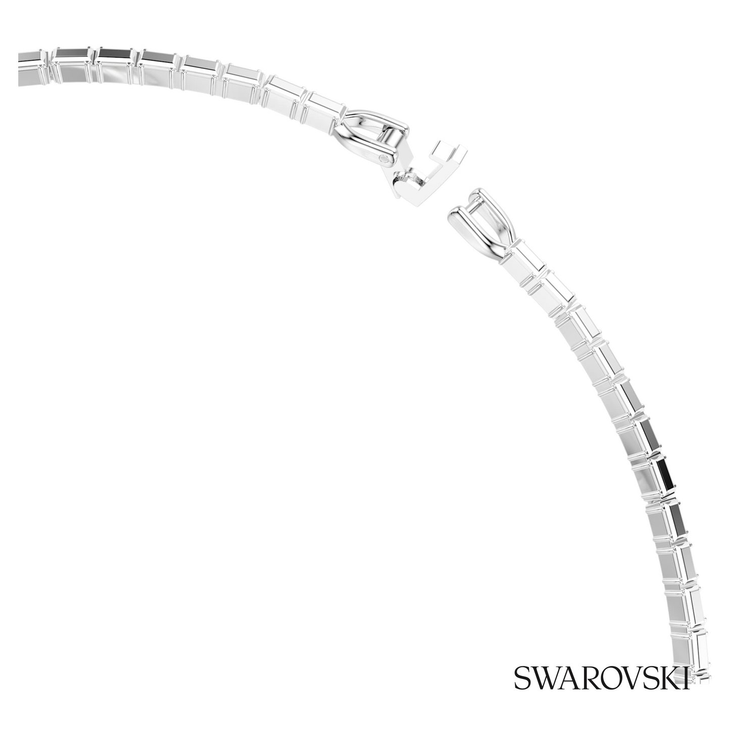 Swarovski Matrix necklace, Baguette cut, White, Rhodium – item 5727111 image 3