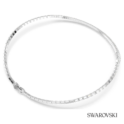 Swarovski Matrix necklace, Baguette cut, White, Rhodium – item 5727111 image 4