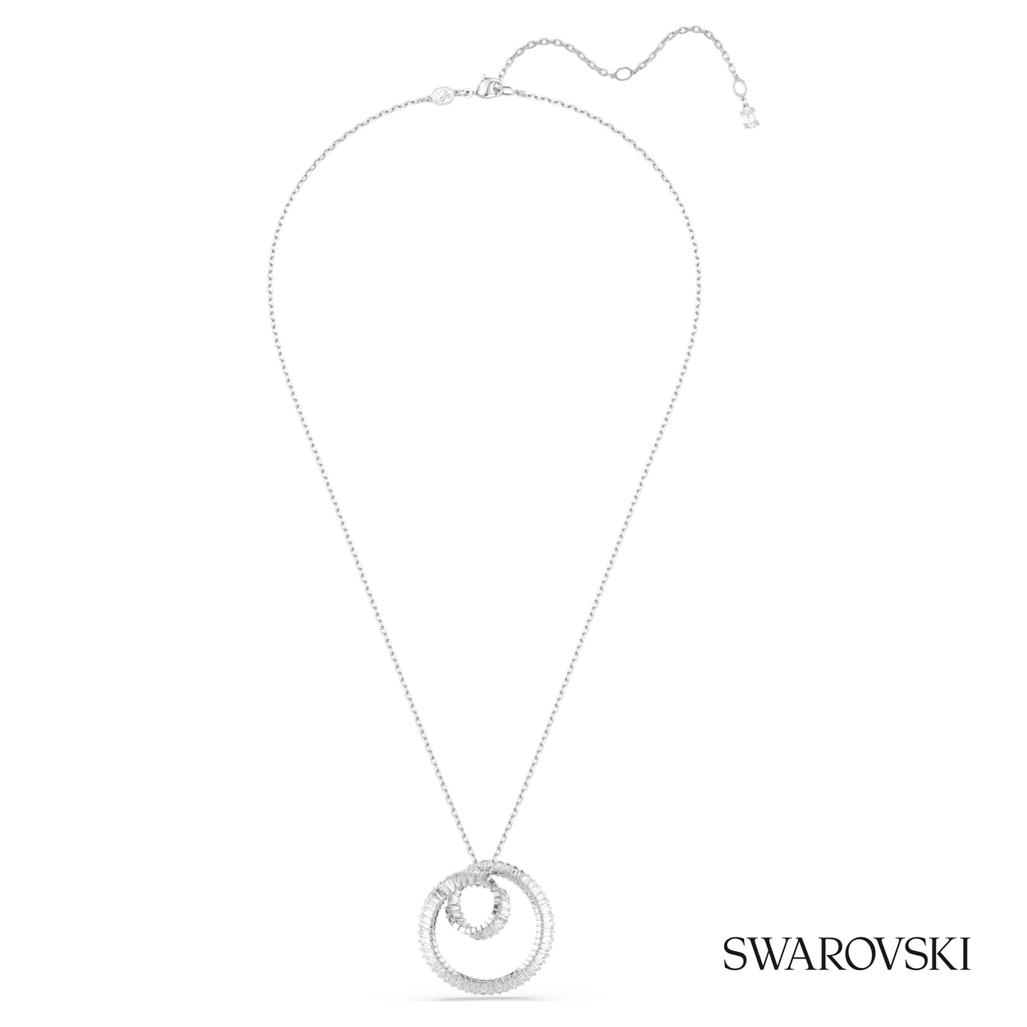 Swarovski Matrix pendant, Baguette cut, White, Rhodium – item 5727114 image 2