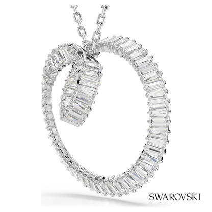Swarovski Matrix pendant, Baguette cut, White, Rhodium – item 5727114 image 3