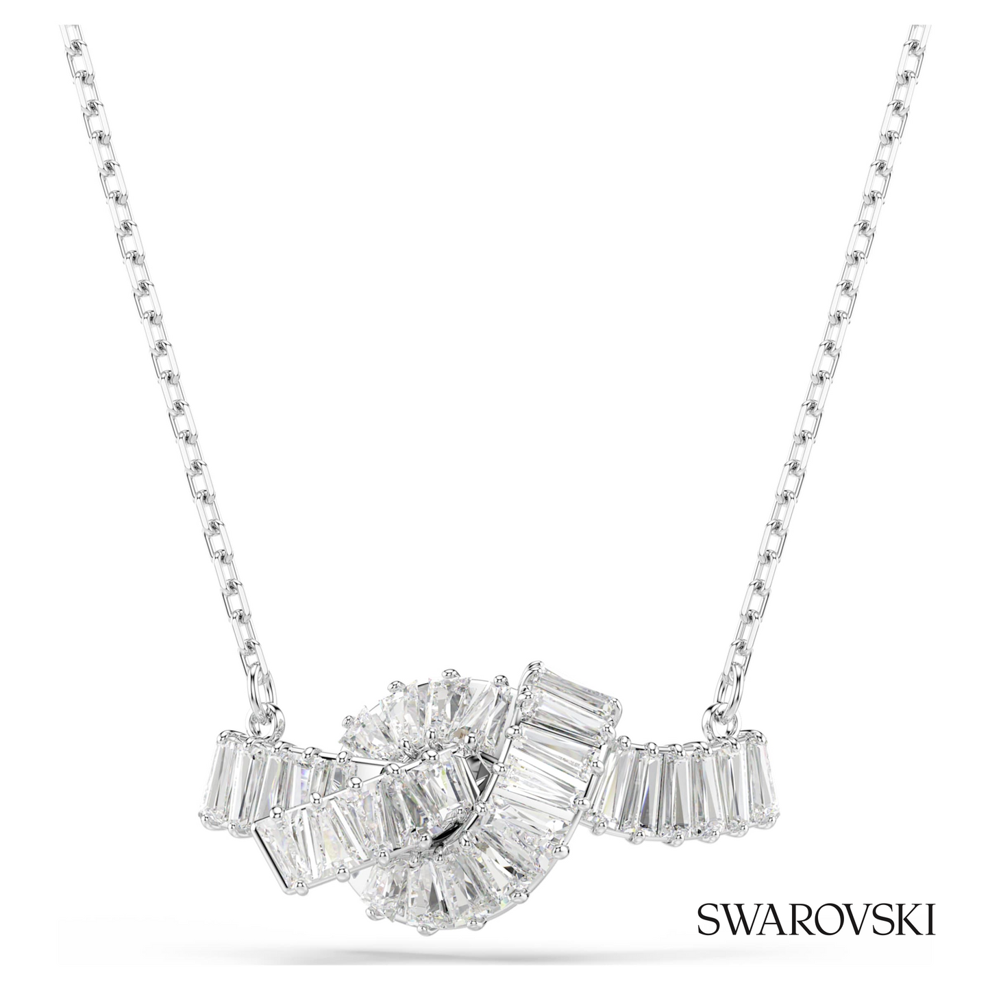 Swarovski Matrix pendant, Baguette cut, Knot, White – item 5728553