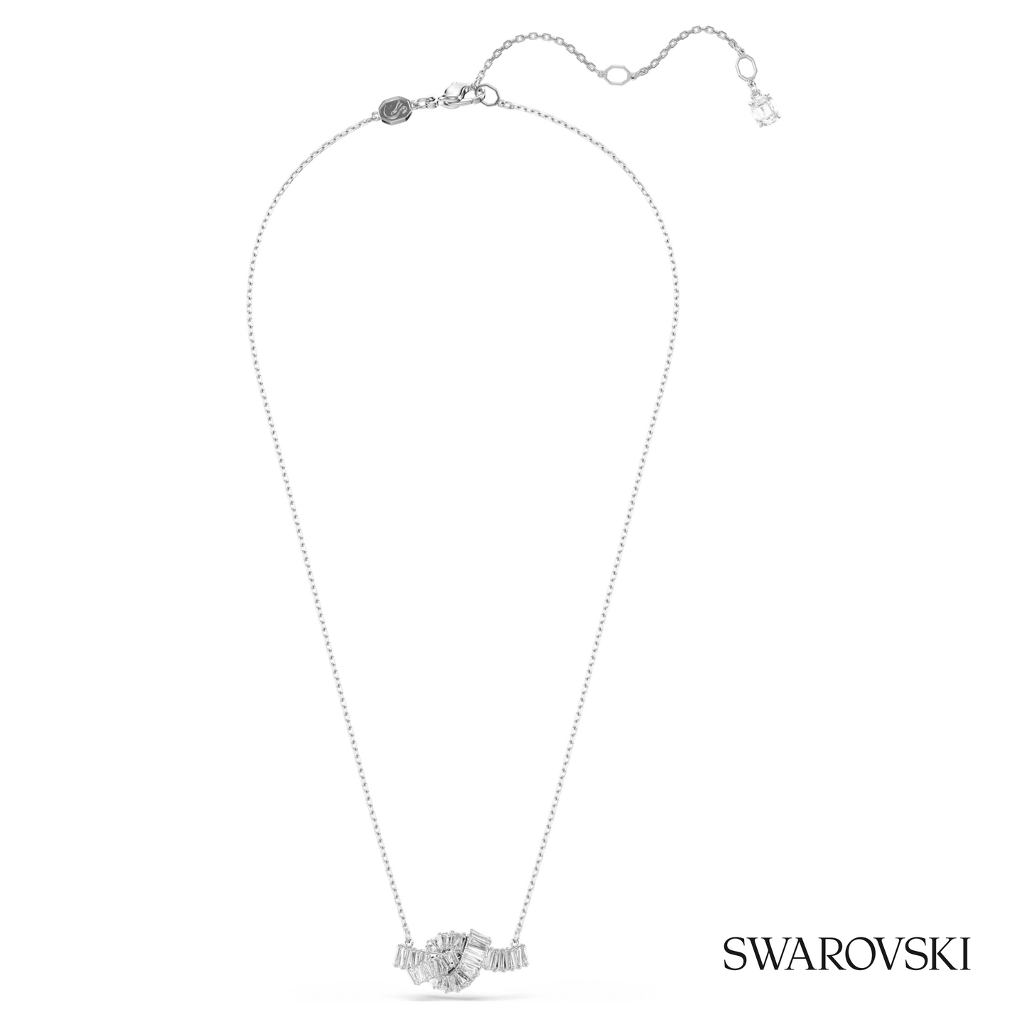 Swarovski Matrix pendant, Baguette cut, Knot, White – item 5728553 image 2