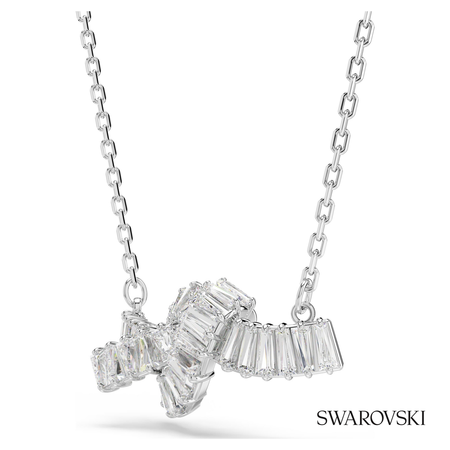 Swarovski Matrix pendant, Baguette cut, Knot, White – item 5728553 image 3