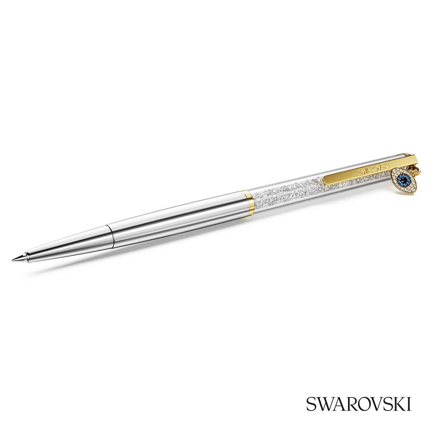 Swarovski Crystalline Ballpoint Pen, Evil Eye, Crystals / Gold Tone Plated