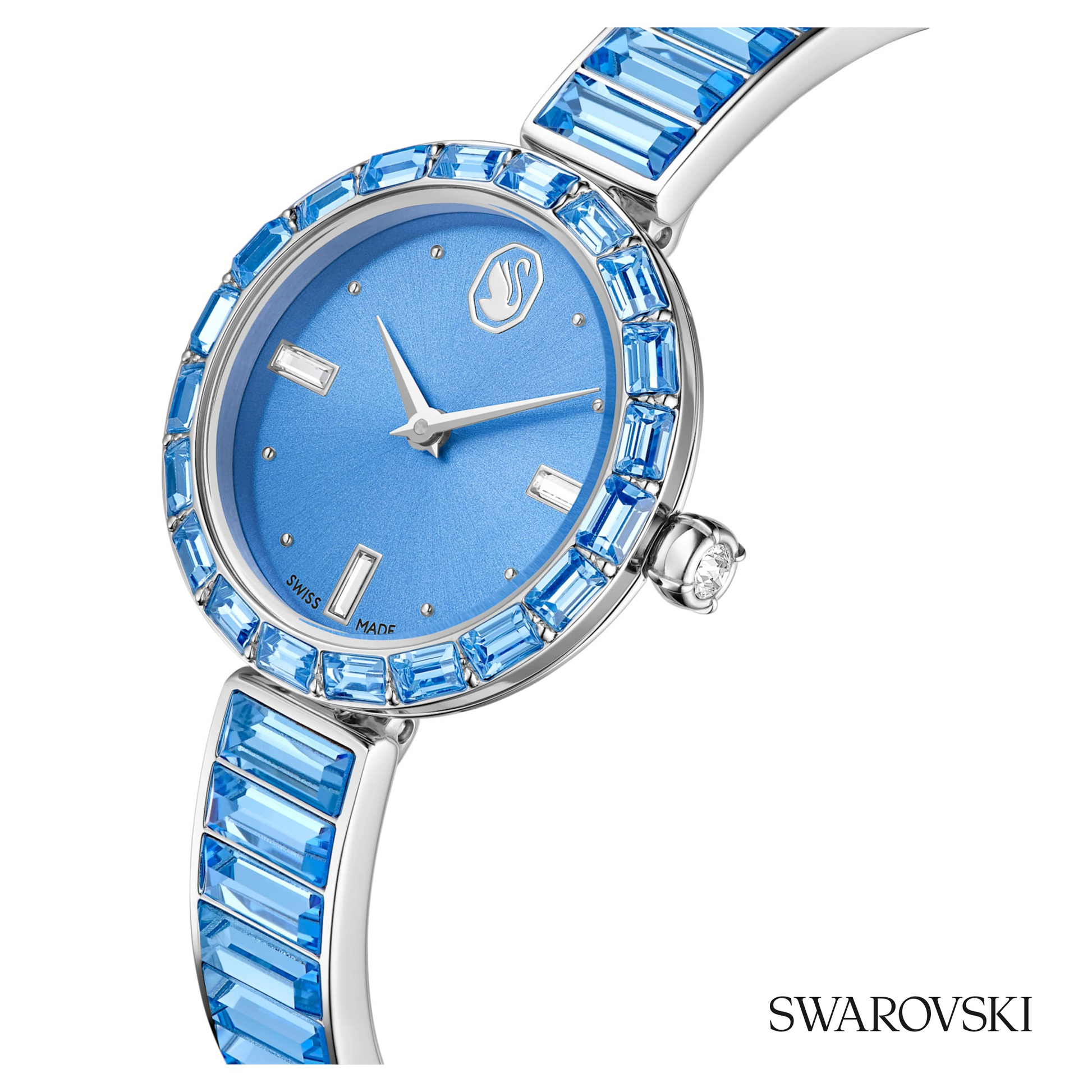 Matrix bangle watch, Swiss Made, Crystal bracelet