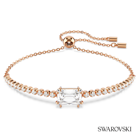 Matrix bracelet, Mixed cuts, White, 18K rose gold finish – item 5730706
