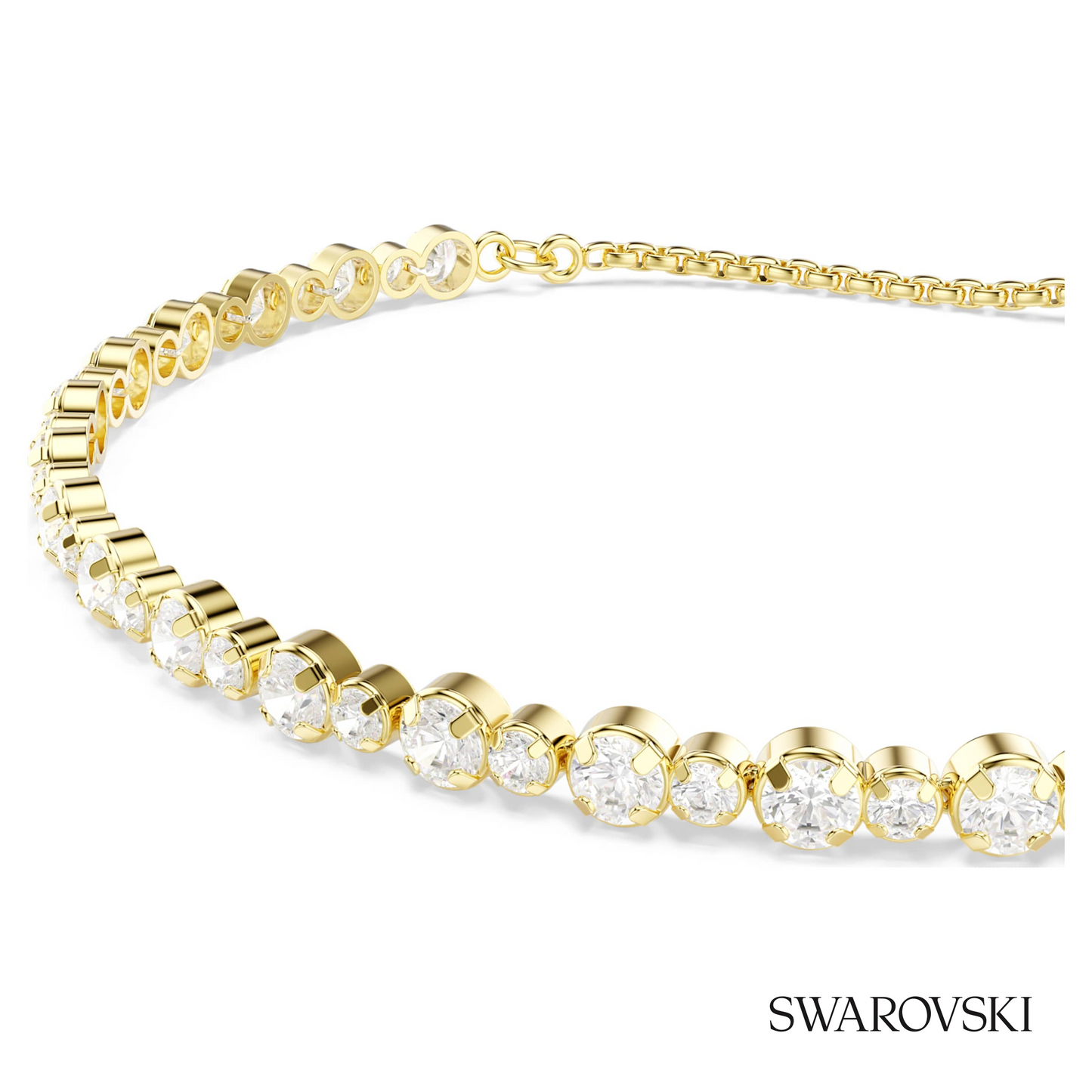 Swarovski Matrix bracelet, Round cut, White, 18K gold – item 5730709 image 2