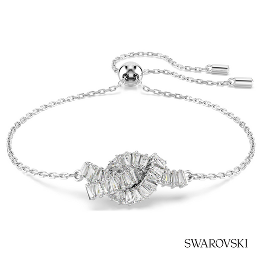 Swarovski Matrix bracelet, Baguette cut, Knot, White – item 5731101