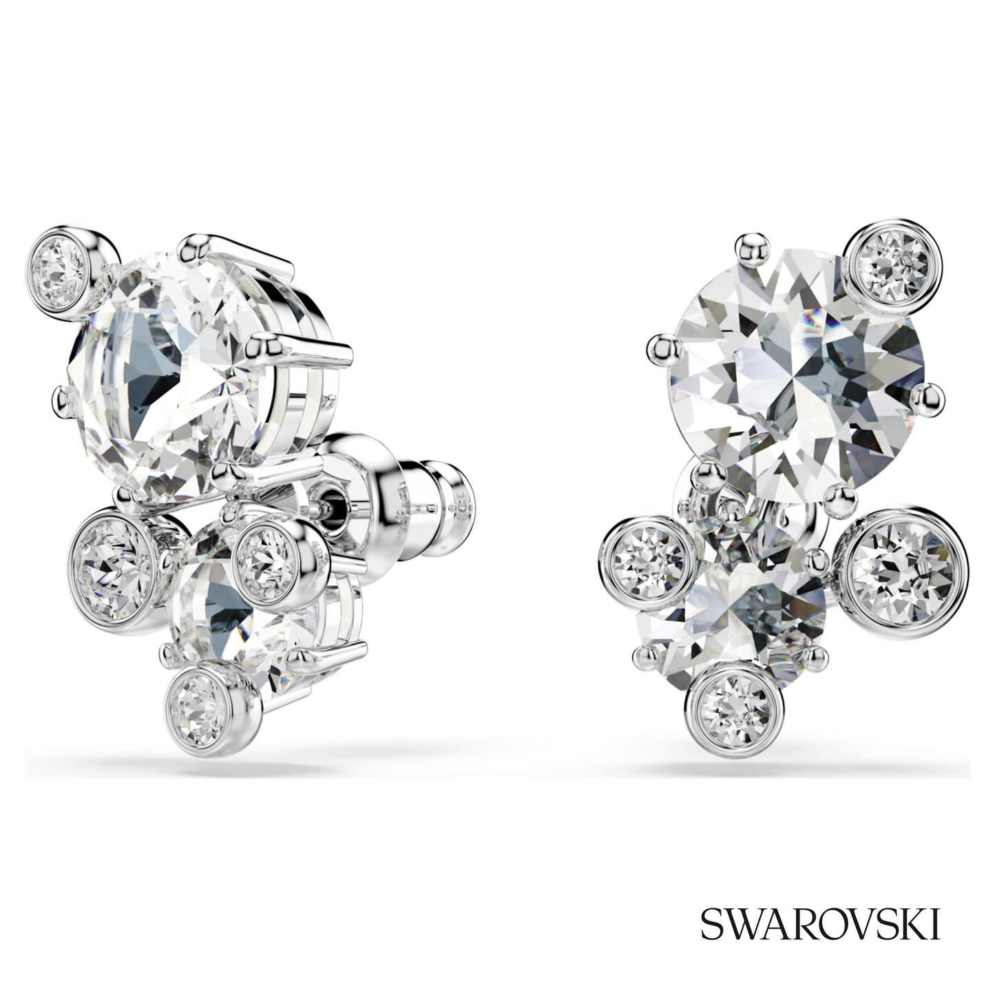 Swarovski Constella stud earrings, Round cut, White – item 5732253 image 5
