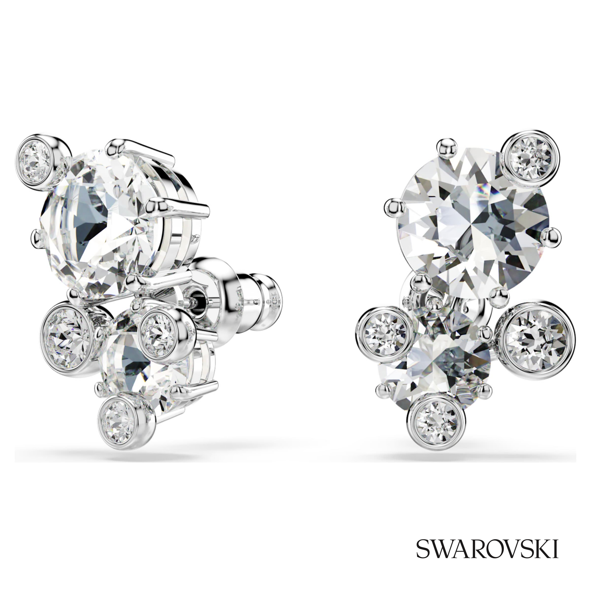 Swarovski Constella stud earrings, Round cut, White – item 5732253 image 5