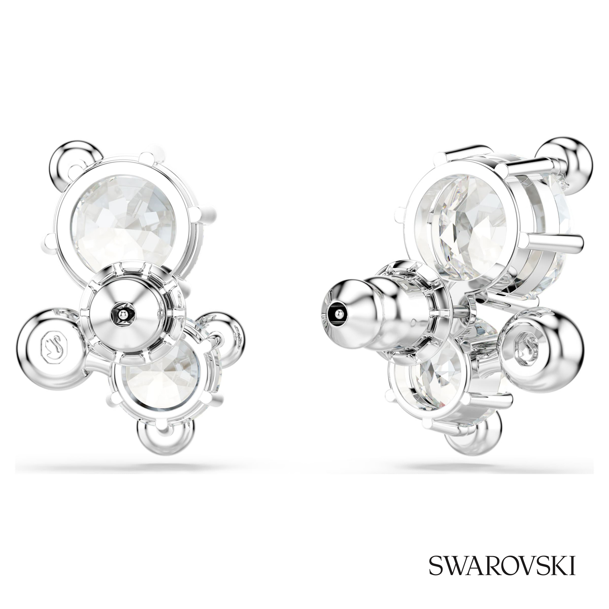 Swarovski Constella stud earrings, Round cut, White – item 5732253 image 4