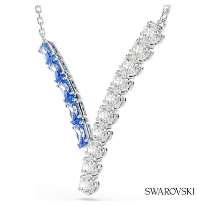 Swarovski Matrix pendant, Mixed cuts, Blue, Rhodium plated – item 5732265 image 3