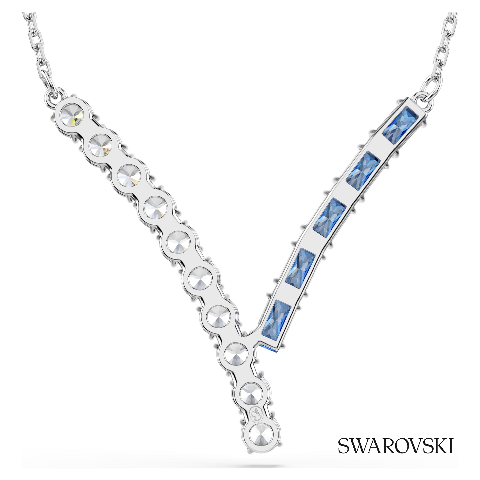 Swarovski Matrix pendant, Mixed cuts, Blue, Rhodium plated – item 5732265 image 5