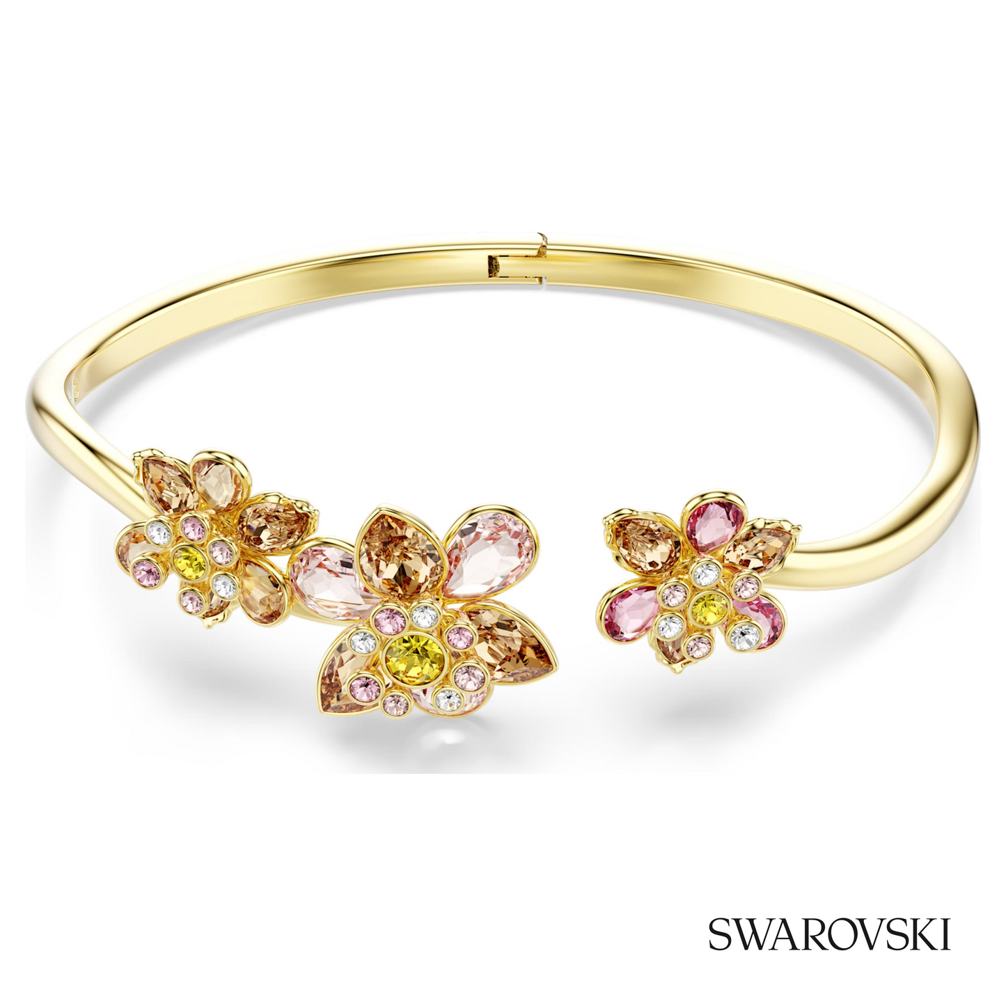 Swarovski Idyllia bangle, Mixed cuts, Flower – item 5732387