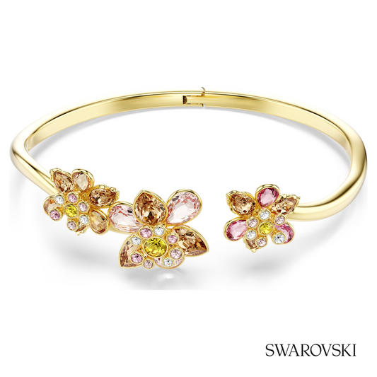 Swarovski Idyllia bangle, Mixed cuts, Flower – item 5732387