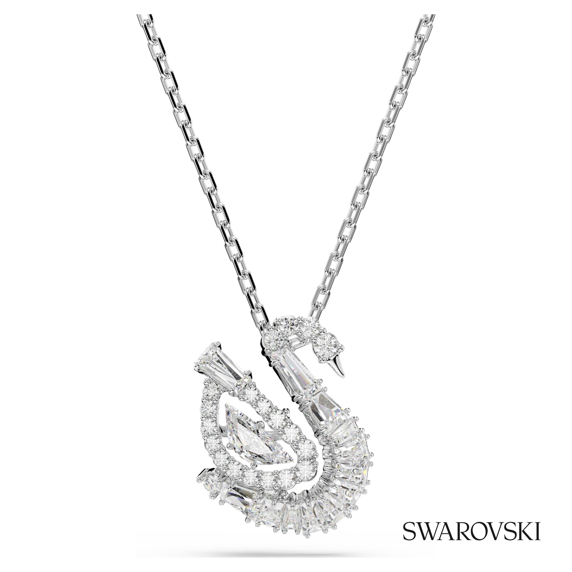 Swarovski Swan pendant, Mixed cuts, Swan, White – item 5732412