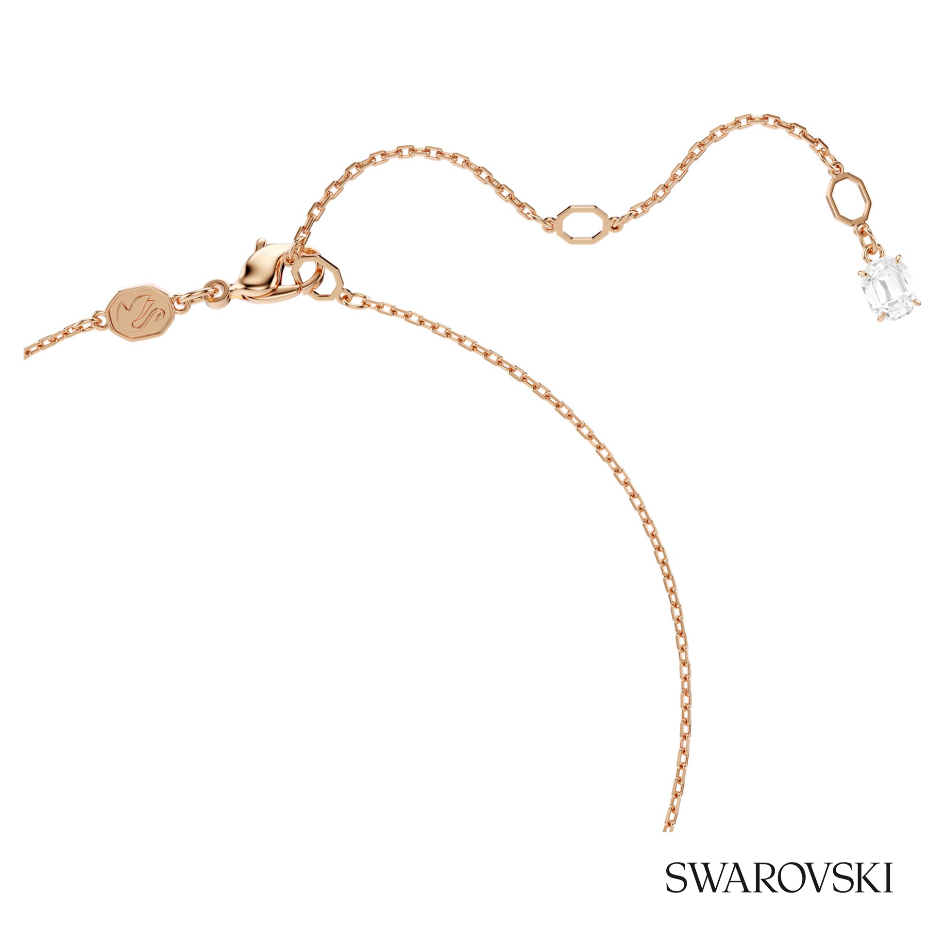 Swarovski Swan pendant, Mixed cuts, Swan, Pink, 18K rose – item 5732414 image 4