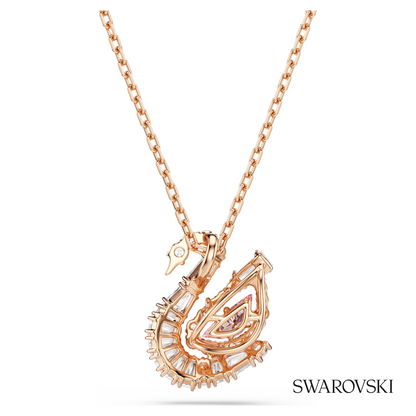 Swarovski Swan pendant, Mixed cuts, Swan, Pink, 18K rose – item 5732414 image 5