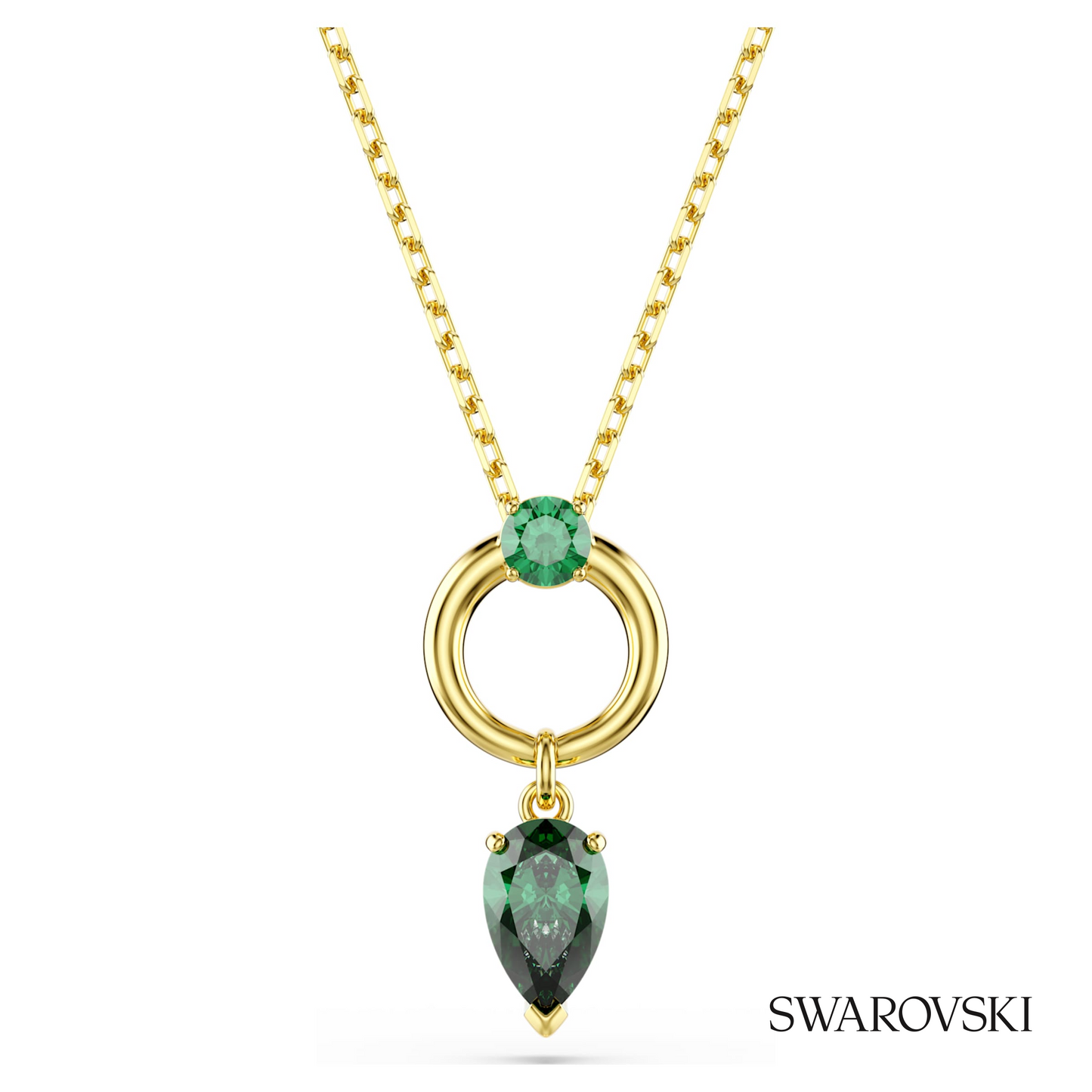 Swarovski Mesmera pendant, Mixed cuts, Green, 18K gold – item 5732484