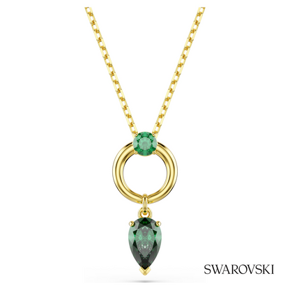 Swarovski Mesmera pendant, Mixed cuts, Green, 18K gold – item 5732484