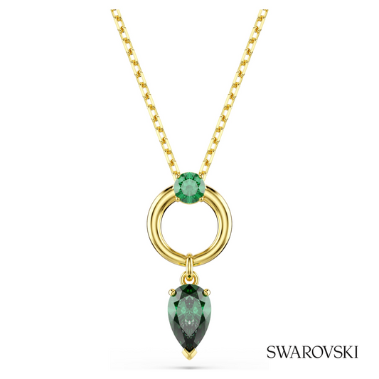 Swarovski Mesmera pendant, Mixed cuts, Green, 18K gold – item 5732484