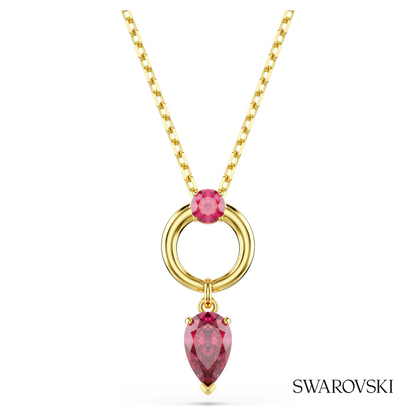 Swarovski Mesmera pendant, Mixed cuts, Red, 18K gold finish – item 5732487