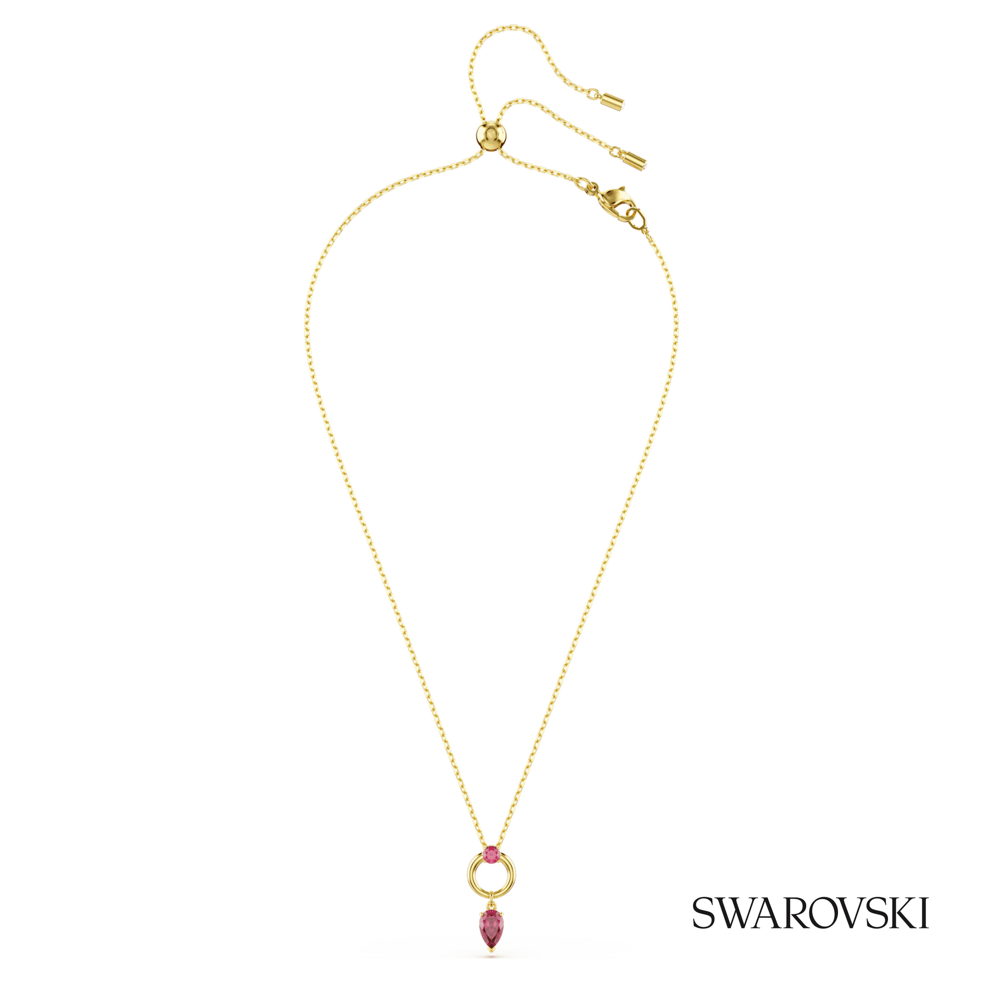 Swarovski Mesmera pendant, Mixed cuts, Red, 18K gold finish – item 5732487 image 2