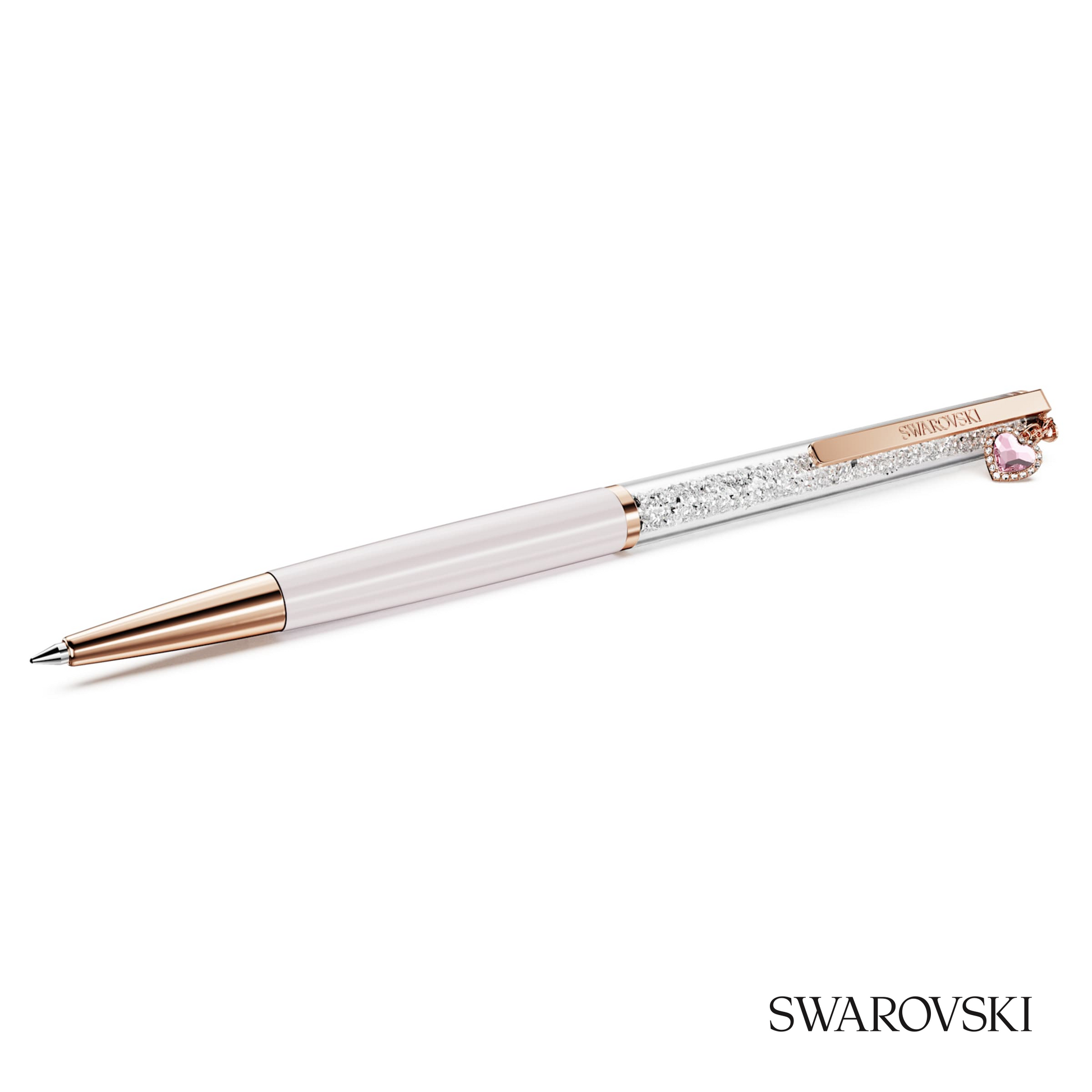 Swarovski Crystalline Ballpoint Pen, Heart, Crystals / Gold Tone Plated / Rose Gold Tone Plated / Lacquered