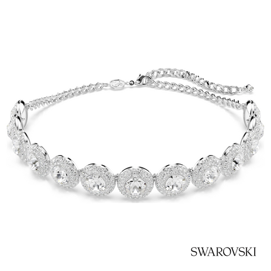 Una Angelic choker, White, Rhodium plated – item 5733194