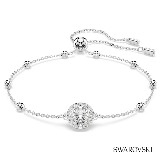Una Angelic bracelet, Round cut, White, Rhodium plated – item 5733196