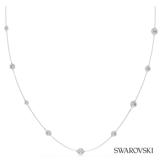 Una Angelic strandage, Round cut, White, Rhodium plated – item 5733197