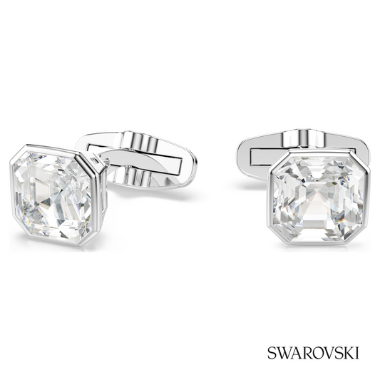 Millenia cufflinks, Octagon cut, White, Rhodium plated – item 5733306