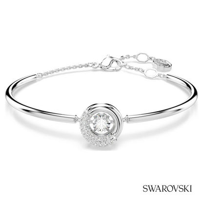 Swarovski Dextera bangle, Round cut, White, Rhodium plated – item 5733399 image 5