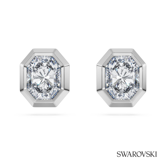 Octagon stud earrings, Lab-grown diamonds 1.0 ct tw, Octagon shape, 14K white gold – item 5733507