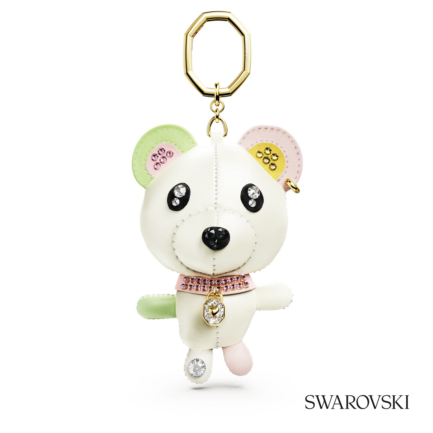 Swarovski Teddy bag charm, Bear, Multicolored, Gold-tone – item 5734069