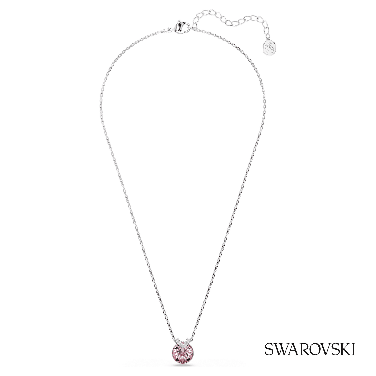 Swarovski Bella V pendant, Round cut, Pink, Rhodium plated – item 5734230 image 2