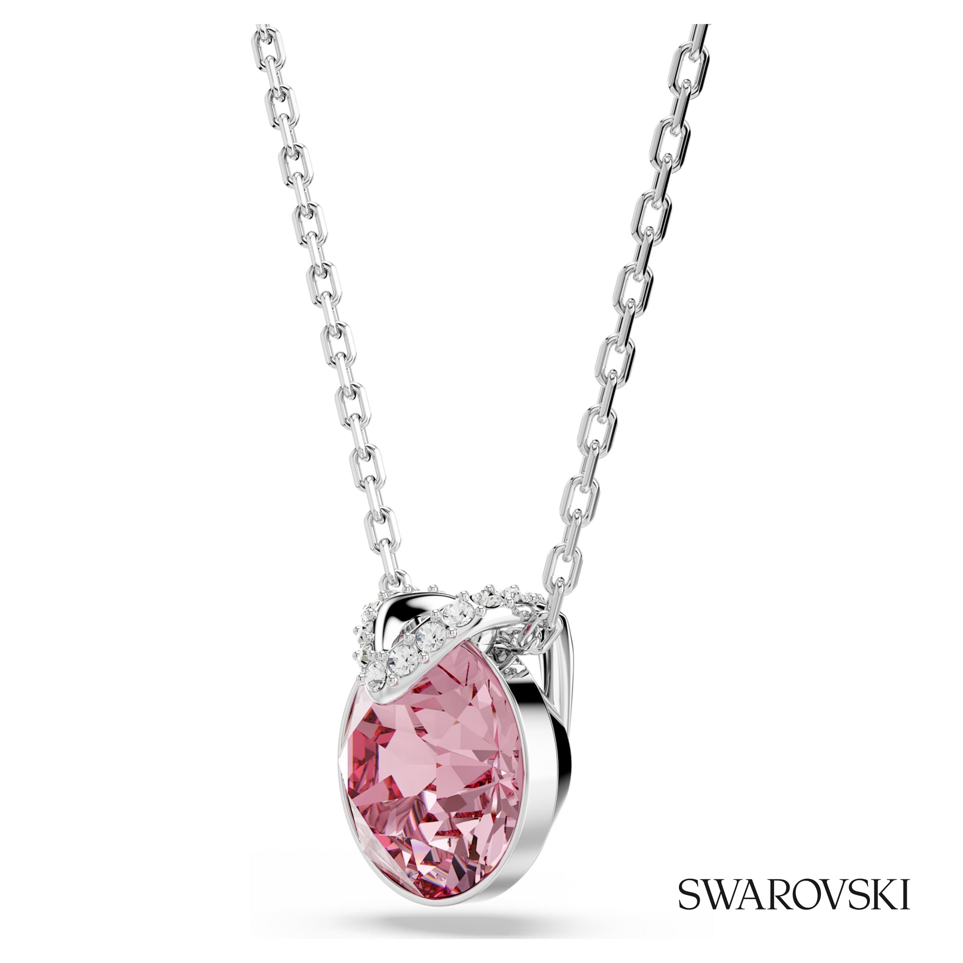 Swarovski Bella V pendant, Round cut, Pink, Rhodium plated – item 5734230 image 3