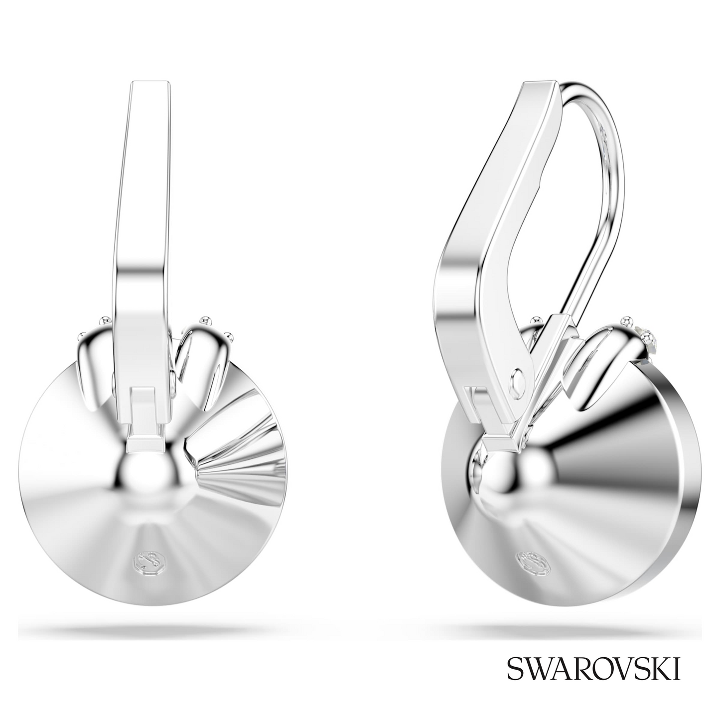 Swarovski Bella V drop earrings, Round cut, Blue, Rhodium – item 5734234 image 4