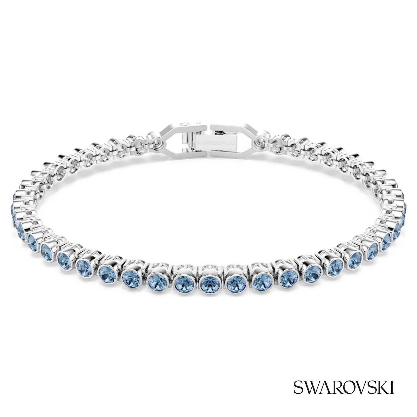 Swarovski Imber Emily Tennis bracelet, Round cut, Blue – item 5734239 image 5